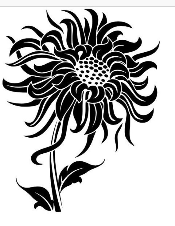 Download Sunflower SVG B&W and Color