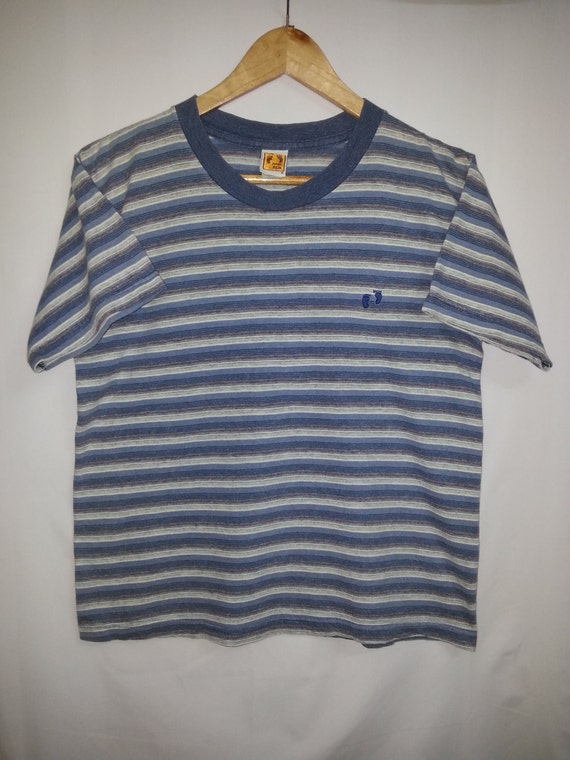 Retro Vintage//Hang Ten Stripe T-Shirt//Size M//Surfer beach