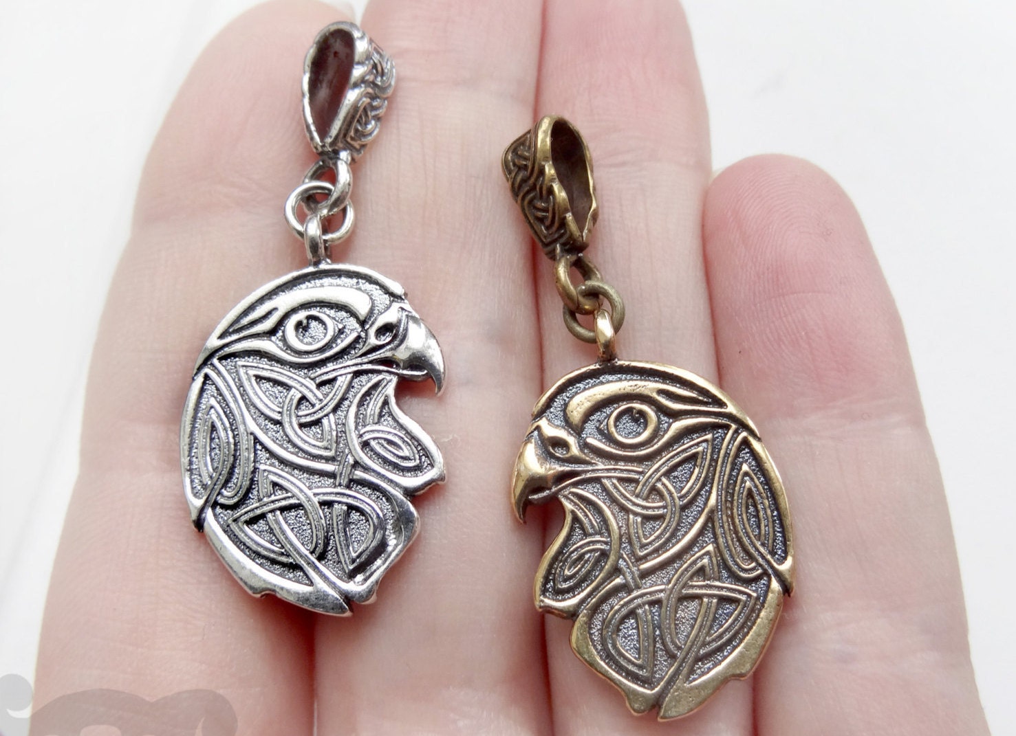 Falcon pendant Celtic-Viking-Knot-Falcon