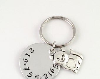 Pet Tag, Personalized cat Tag, Custom cat Tag, Pet ID Tag - Lost catTag, Tag for kitten 1" custom hand stamped tag