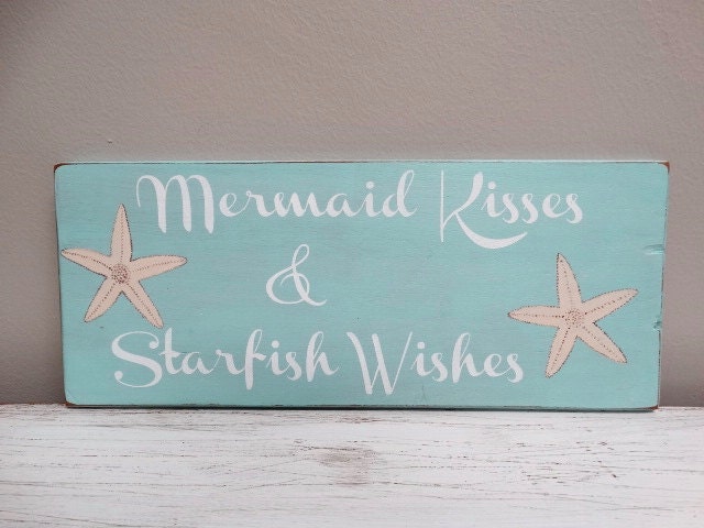 Download Mermaid Kisses & Starfish Wishes Custom Wood by ...