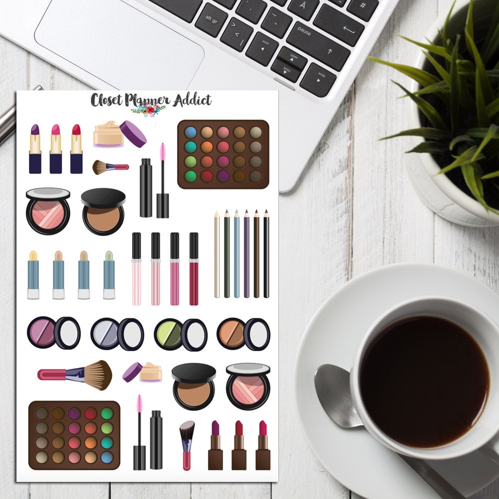  Cosmetics  Makeup  Planner Stickers Makeup  Stickers 