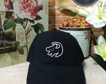 Simba Baseball Hat,The Lion King Baseball Cap Low Profile, Black/White Pinterest Instagram