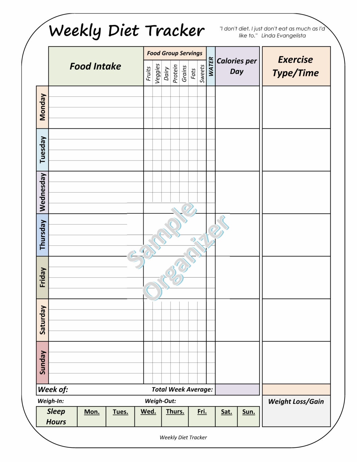 food and calorie tracker