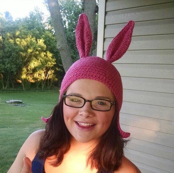 pink rabbit ear hat