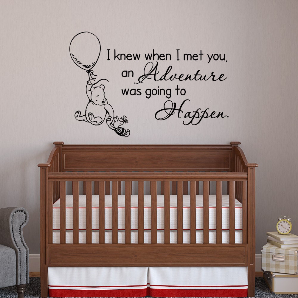 Classic Winnie The Pooh Quote Wall Decal I Knew When I Met You