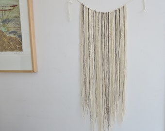 Macrame Wall Hanging,Bohemian Macrame, Boho Chic, Cotton, Raw Wool, Fringe ,Macrame curtain,Interior Design Trends