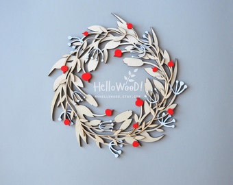 Wooden Christmas Wreath Decoration