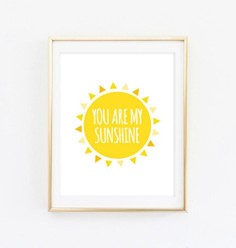 Printable You are my sunshine nursery home decor