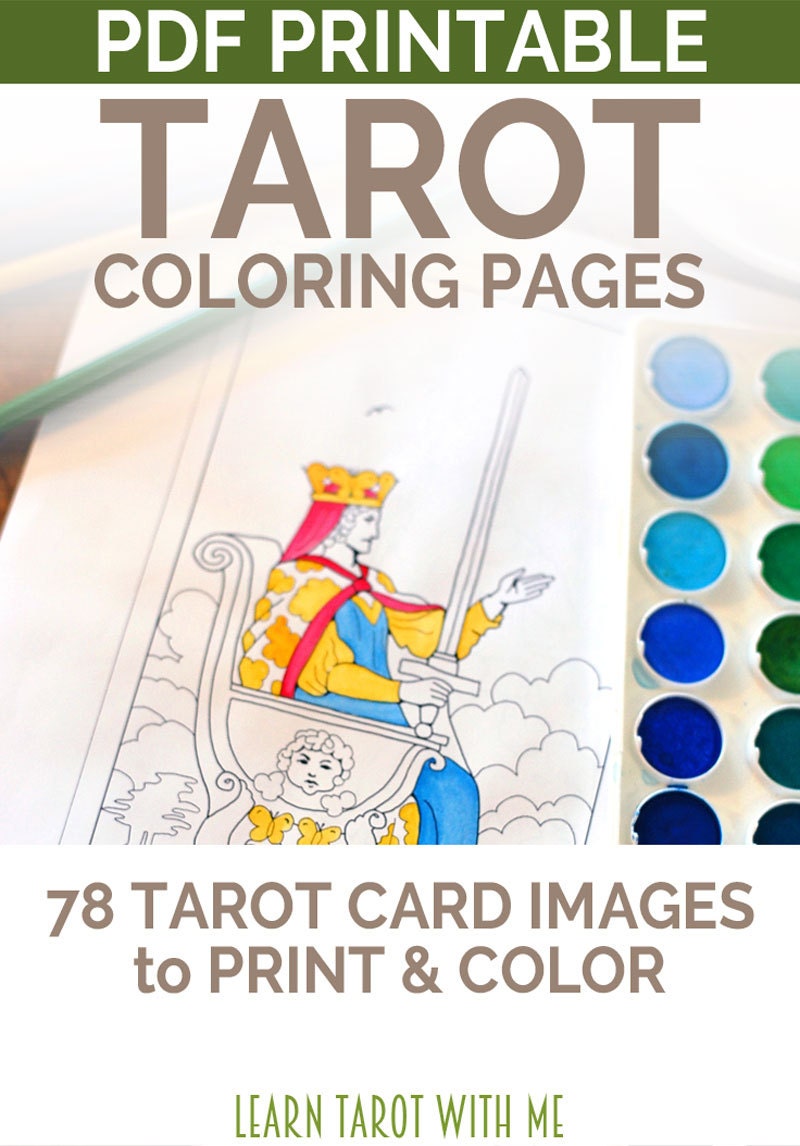 Download Tarot Deck Adult Coloring Pages a tarot coloring book with