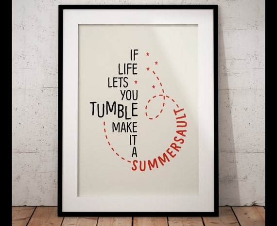 Summersault Funny  Quote  PDF  JPG funny  saying inspirational