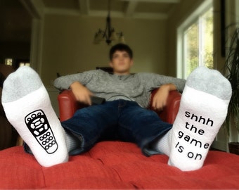 Game Day Socks - Funny Socks for Men - Gift for Him - Gift for Dad - Mens Sock - Wine Socks - Costume Socks - Novelty Gift - Fathers Day