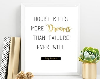 Doubt kills | Etsy