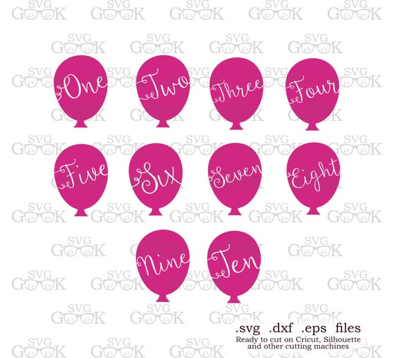 Download Items similar to Birthday Balloon Number SVG cut files ...