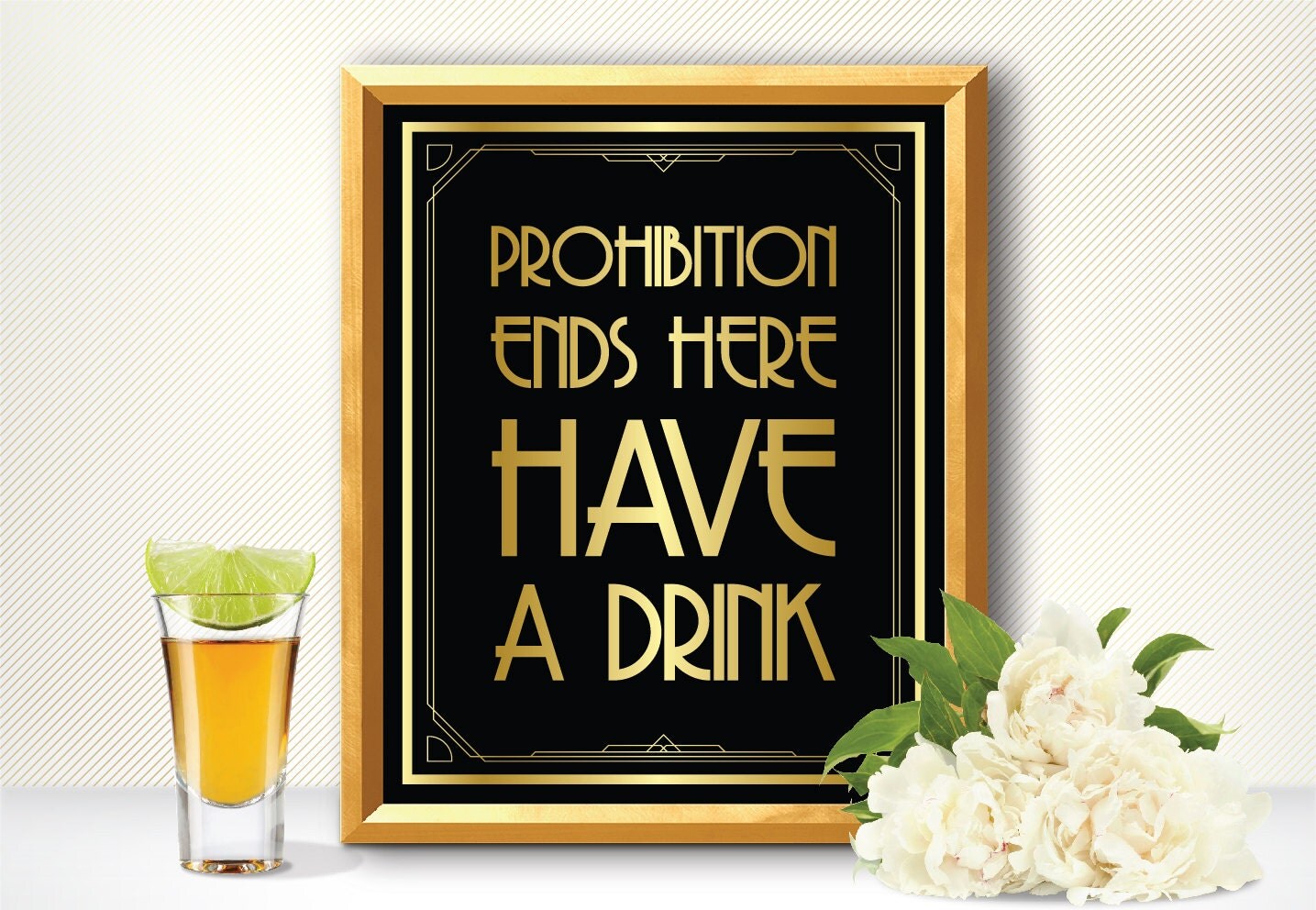 Printable PROHIBITION ends here HAVE a DRINK sign by manyprints