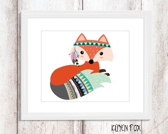 Wall Art For Kids fox wall art | etsy Wall Art For Kids fox wall art | etsy