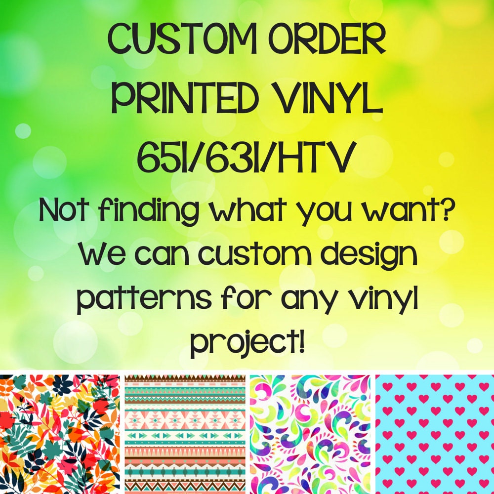 Custom Printed Vinyl/Printed Heat Transfer Vinyl/Patterned