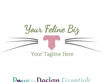 Premade Cat Logo - Kitty Nose - pet sitter cat groomer cat care feline exclusive vet customizable