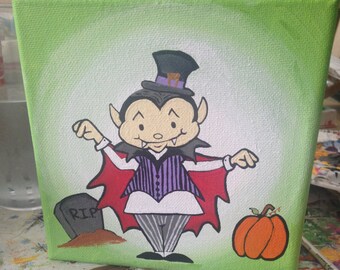 Halloween vampire painting