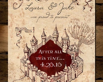 Harry Potter Marauder's Map Save the Date *Digital