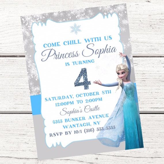 Frozen Elsa Invitation Free Thank You Card File Queen Elsa