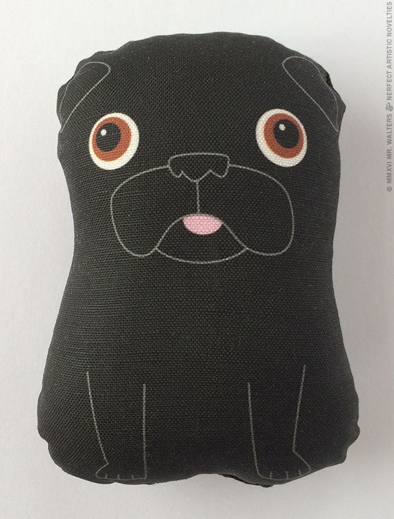 Buddy Small Black Pug Plush