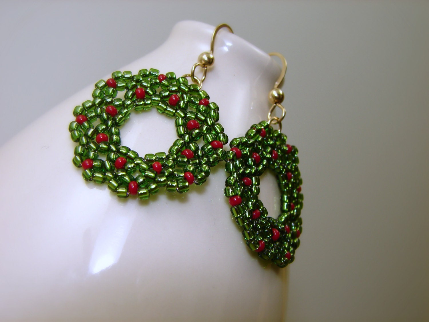 Christmas Wreath Earrings 