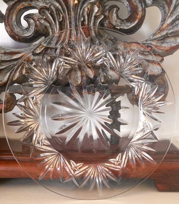 Waterford Crystal Luncheon Plate Brookside Pattern set of Two