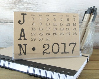 2017-2018 Desk Calendar with Stand 2018 Calendar Gift for Coworker Teacher Gift Gift for Mom Girlfriend Gift Stocking Stuffer Hostess Gift
