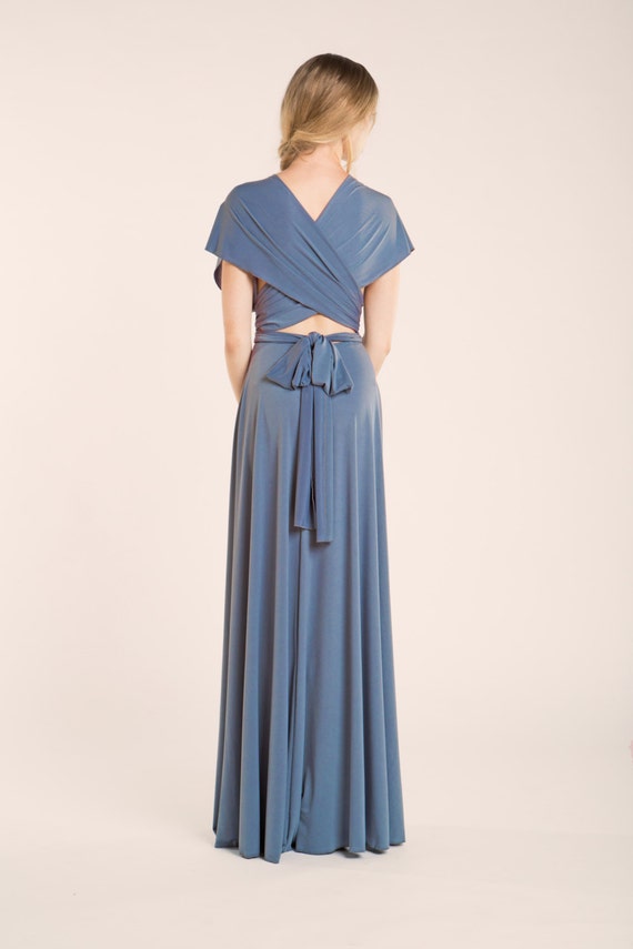 Stone Blue Infinity dress  Ready  to ship  maxi dress  by mimetik