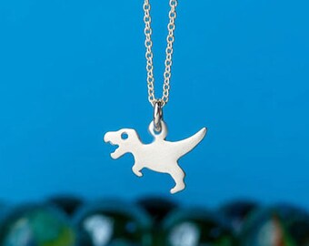 T Rex Necklace Dinosaur Necklace Tyrannosaurus Pendant Sterling Silver Teen Dino Pendant Animal Jewelry Kids Jurassic Park inspired