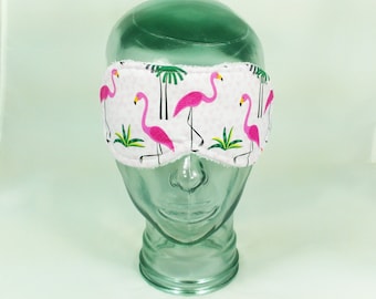 Pink Flamingo Sleep Mask Flamingo sleeping mask Pink Blindfold Travel Eye Shade Florida Accessory tropical wedding Palm Trees Slumber Party