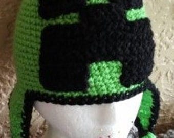 Crochet Minecraft Creeper Hat