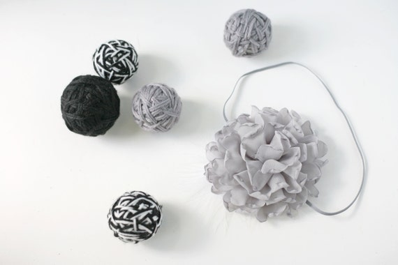 Meant For Greyness- grey chiffon satin bloom flower headband bow