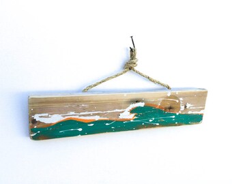 Ocean Waves Beach Sign Beach Decor Beach Baby Nursery Lake House Island Art Surfing Florida Key West Hawaii West Coast Beach Art Mangoseed