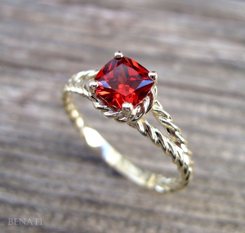 Womens ruby engagement rings
