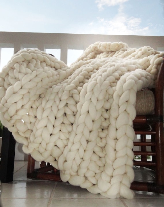 Super Chunky Blanket Chunky Knit Throw Knit Blanket Giant