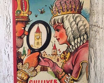 Vintage Pop-Up Book - Gulliver in Brobdingnag - 1960s - V. Kubasta Illustrated