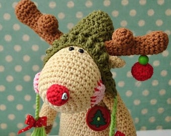 Crochet pattern - Christmas Reindeer by VendulkaM - amigurumi/ crochet toy, digital pattern, DIY, pdf