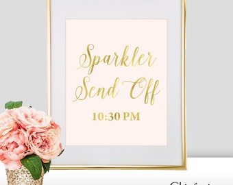 Sparkler Send Off Wedding Sign - Sparkler Send Off Sign - Gold Wedding Decorations - Wedding Sparkler Send Off - Wedding Sparkler Sign (FS2)