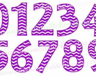Chevron Numbers SVG - Chevron Numbers #2 - Digital Cutting File - Vector File - Graphic Design - Instant Download - Svg, Dxf, Jpg, Eps, Png