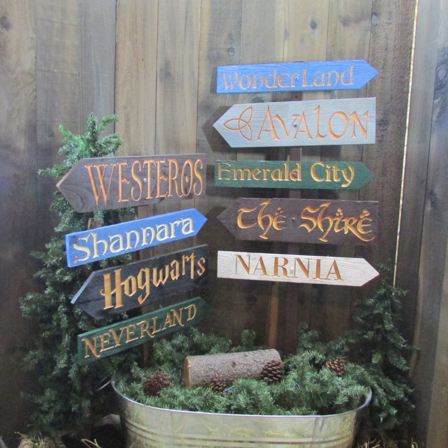 Fantasy Story Signs Hogwarts Neverland Narnia Alice