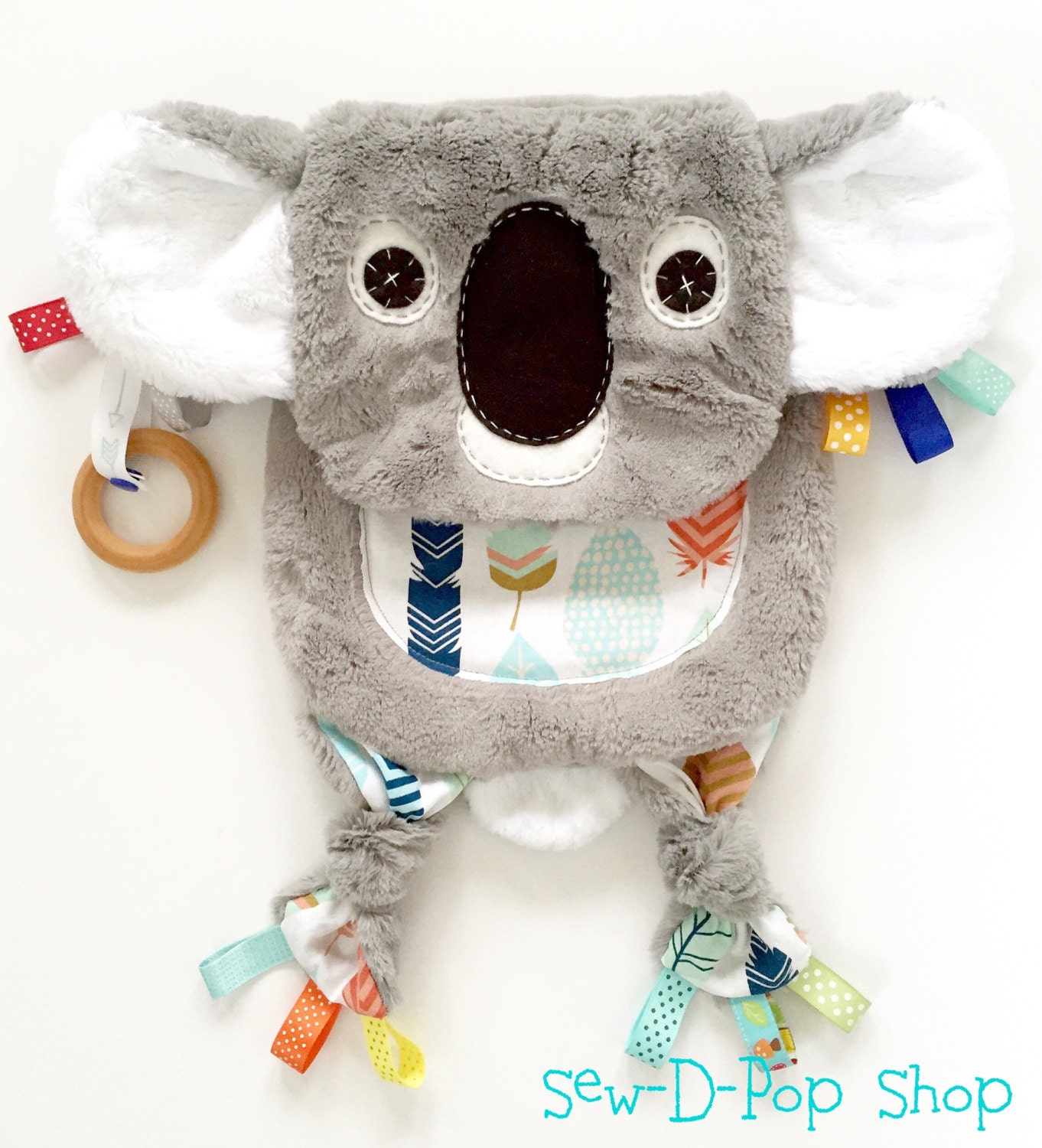 Koala Baby Lovey Blanket Organic Ring Teething Toy Friend