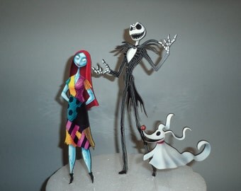 Nightmare Before Christmas Cake / Floral topper set