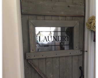 Laundry Vinyl Decal, laundry room decal, Glass Door Decal, vinyl lettering, Rectangle Border Frame sign, wall sticker, vinyl decal HH2064
