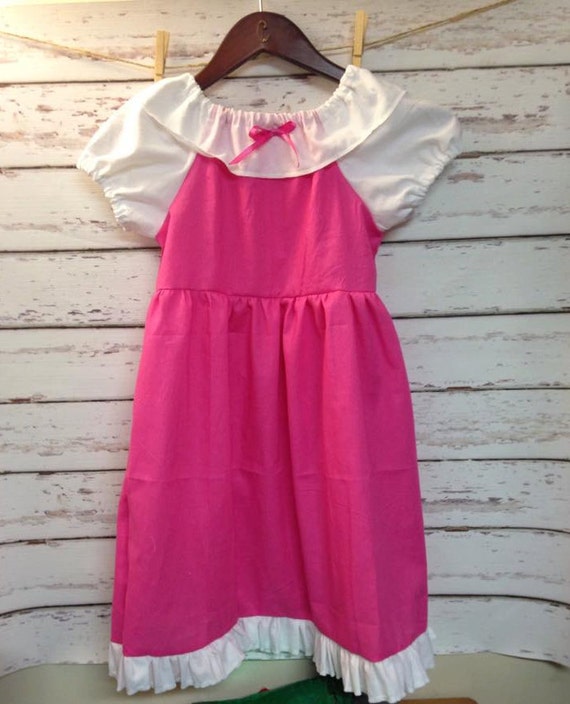 Items similar to Aurora Inspired Peasant Dress sz 9mo5 on Etsy