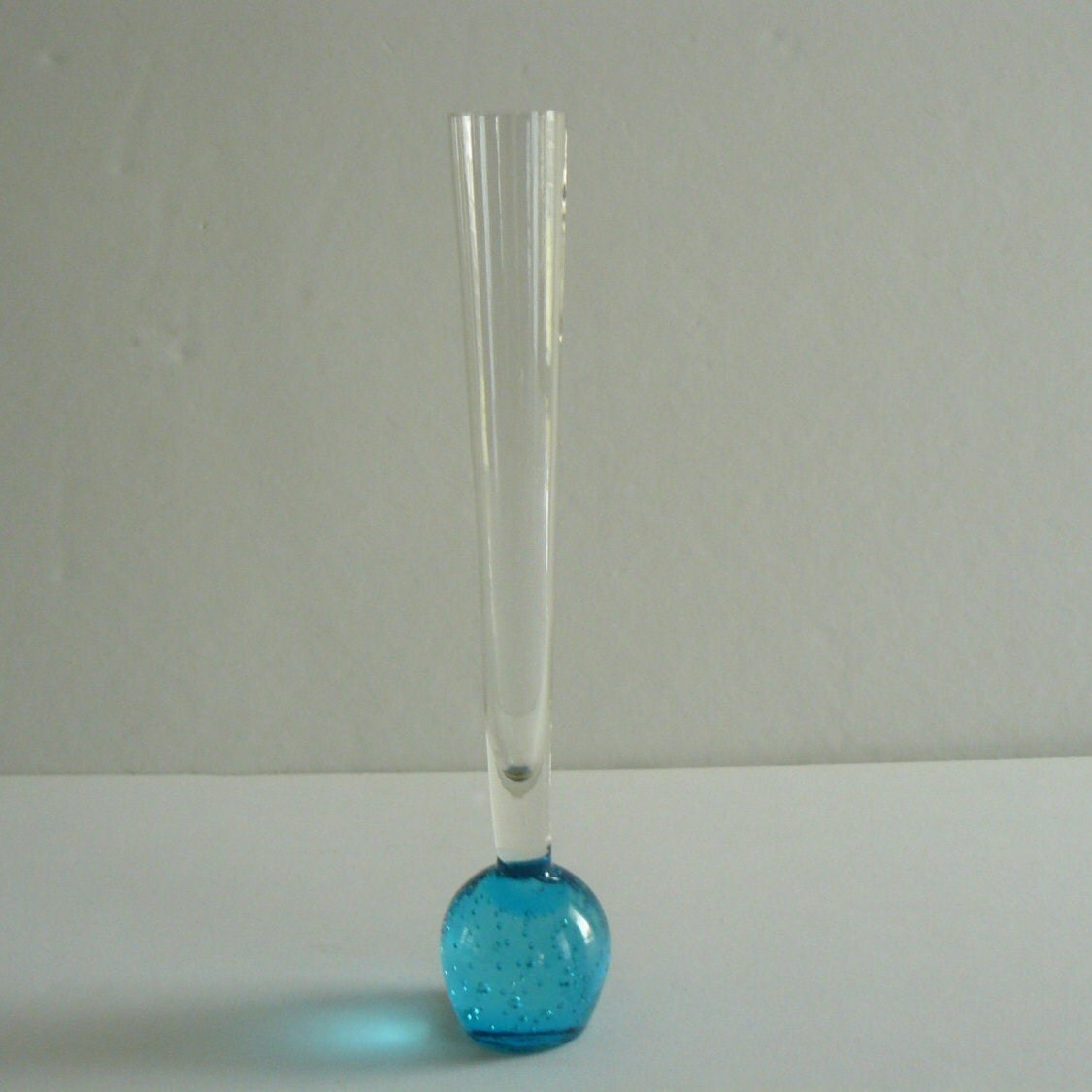 Controlled Bubble Bud Vase Turquoise Vase Wedding