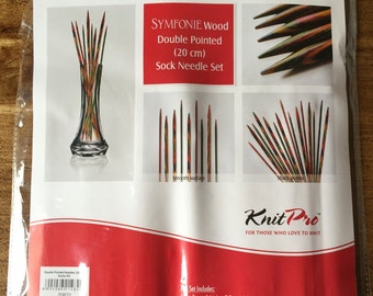 DPN Knitting Sock Set - KnitPro Symfonie Wooden Double Pointed Needle Sock Set 20cm