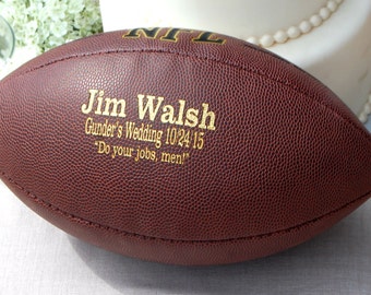 Personalized Football, Ring Bearer Gift, Groomsmen and Best Man Gift, Wedding Keepsake, Usher Gift, Gifts for Men, Best Man Gift, Football