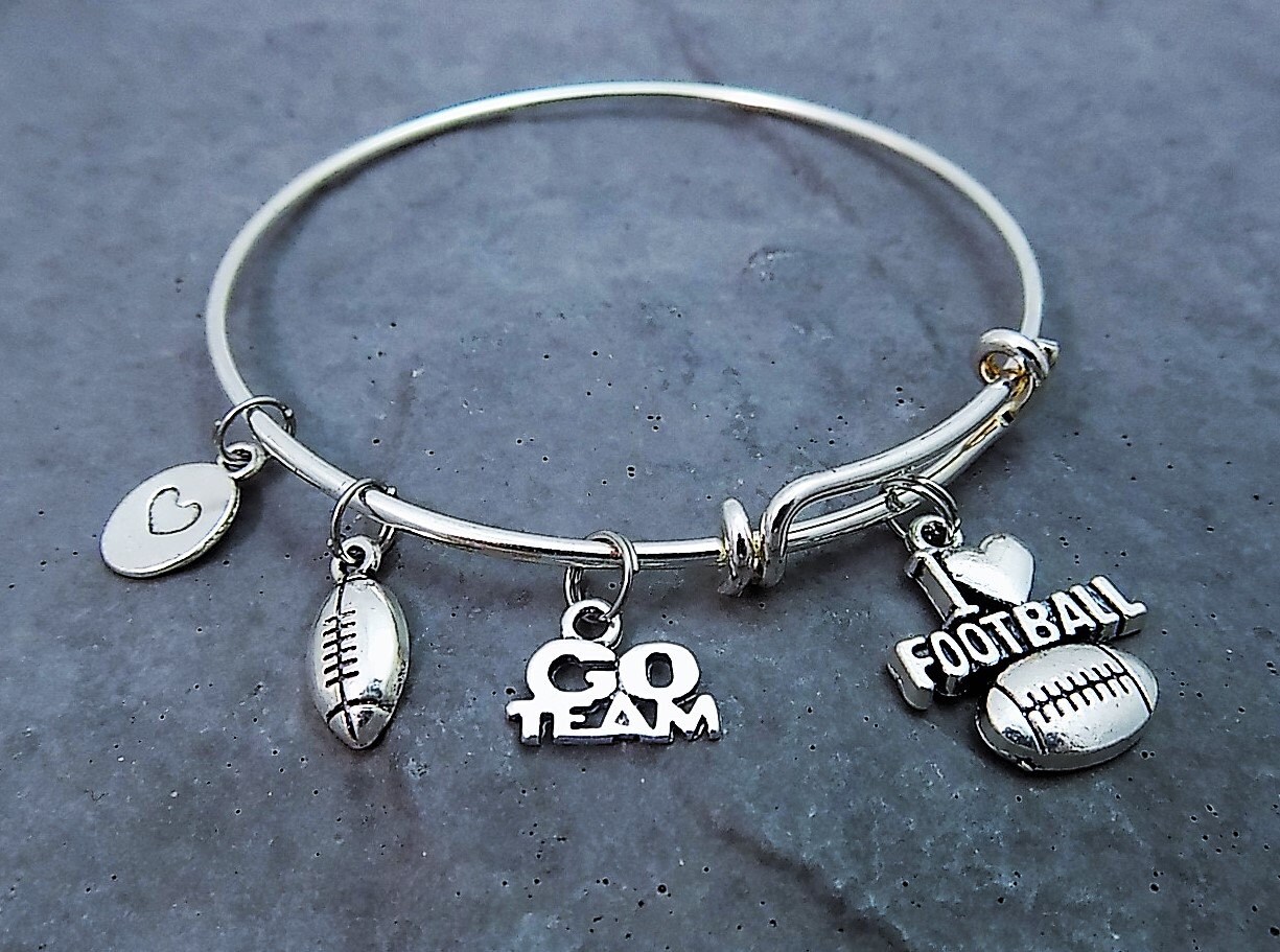Football Bracelet Charm Bracelet Football Charms